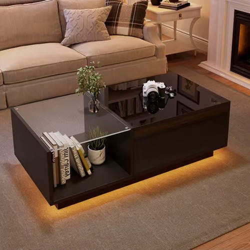 Led couchtisch lift top - lift-top, mit
