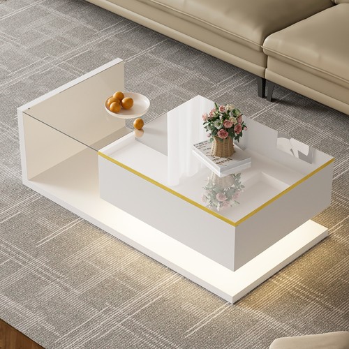 Glas couchtisch mit - glas,