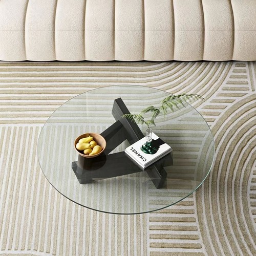 Couchtisch rund glas - rund, klar