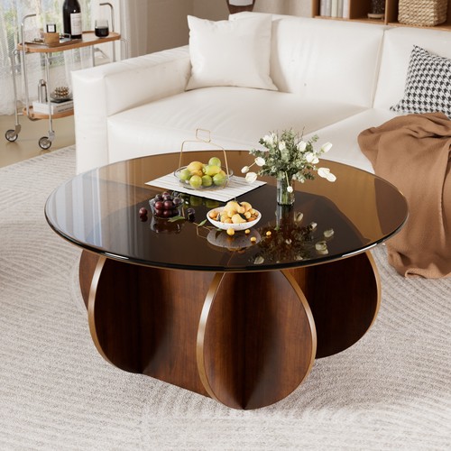 Couchtisch glas holz - couchtisch,