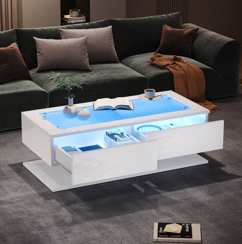 Hochglanz glas couchtisch - glas,