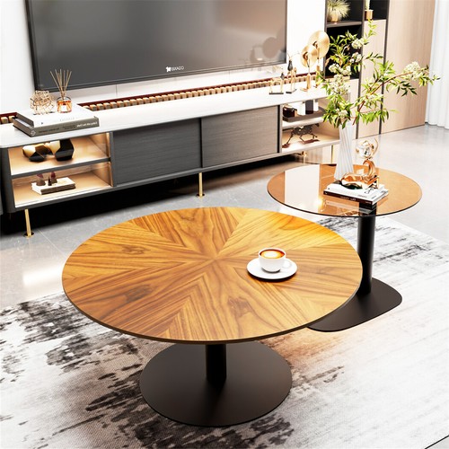 Couchtisch rund 2er set holz - 2er,