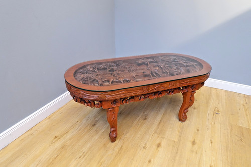 Couch tisch oval holz - couch,