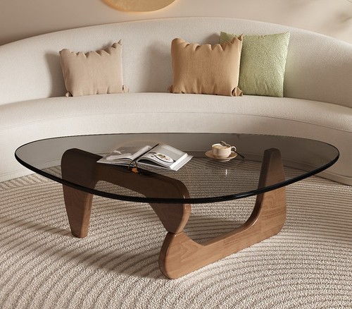 Couchtisch glas holz - couchtisch, dreieckig