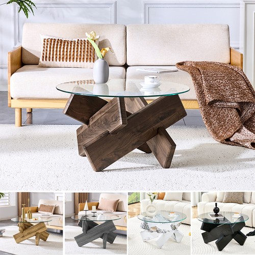 Rund couchtisch glas - rund,
