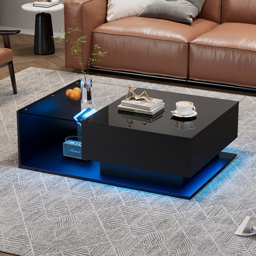 Glas couchtisch mit led - glas,